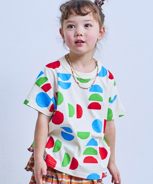 MARKEY'S（マーキーズ）の「ソウガラワイドTシャツ（Tシャツ/カットソー・キッズ・ブルー/イエロー/ベージュ/ブルー系その他/マルチ/アイボリー/ライトブルー/ピンク/グレー/オフホワイト・M/S/L/XS/LL）」の10枚目の写真