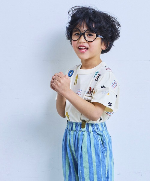 MARKEY'S（マーキーズ）の「ソウガラワイドTシャツ（Tシャツ/カットソー・キッズ・ブルー/イエロー/ベージュ/ブルー系その他/マルチ/アイボリー/ライトブルー/ピンク/グレー/オフホワイト・M/S/L/XS/LL）」の20枚目の写真