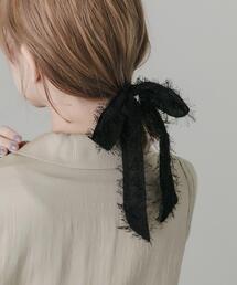 SMELLY | シアーフリンジリボンヘアカフ(ヘアゴム)