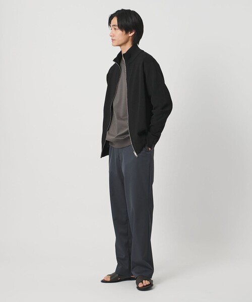 UNITED ARROWS（ユナイテッドアローズ）の「コットン/ポリエステル アゼ ドライバーズ ニット（カーディガン/ボレロ・メンズ・グレー系/ブラック・S/L/M/XL）」の4枚目の写真