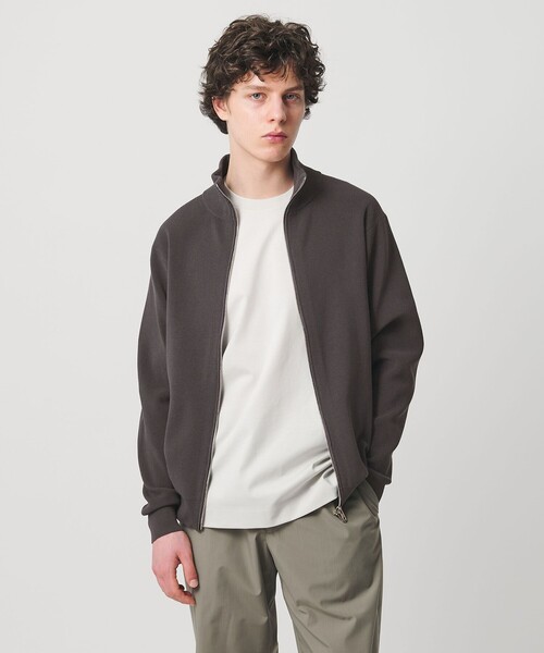 UNITED ARROWS（ユナイテッドアローズ）の「コットン/ポリエステル アゼ ドライバーズ ニット（カーディガン/ボレロ・メンズ・グレー系/ブラック・S/L/M/XL）」の5枚目の写真