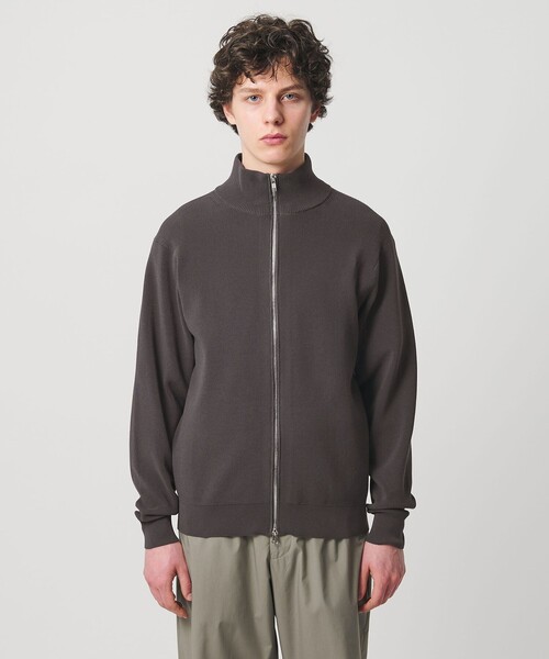 UNITED ARROWS（ユナイテッドアローズ）の「コットン/ポリエステル アゼ ドライバーズ ニット（カーディガン/ボレロ・メンズ・グレー系/ブラック・S/L/M/XL）」の8枚目の写真