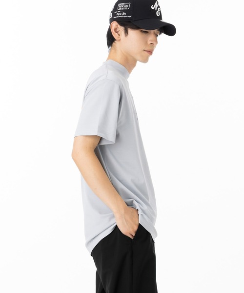 NEW ERA(ニューエラ)の「ニューエラゴルフ ミッドネック半袖Tシャツ サークルロゴ(ポロシャツ・メンズ・ブラック/ホワイト/グレー・XXL/XL/L/M/S)」の8枚目の写真