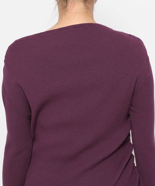 HARE(ハレ)の「ワンショルドレープニットトップス(HARE)(ニット/セーター・レディース・ブラック/パープル・FREE)」の18枚目の写真