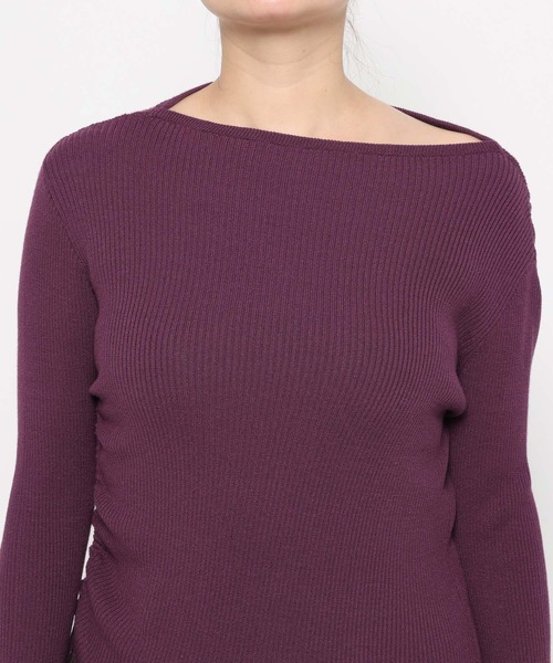 HARE(ハレ)の「ワンショルドレープニットトップス(HARE)(ニット/セーター・レディース・ブラック/パープル・FREE)」の17枚目の写真