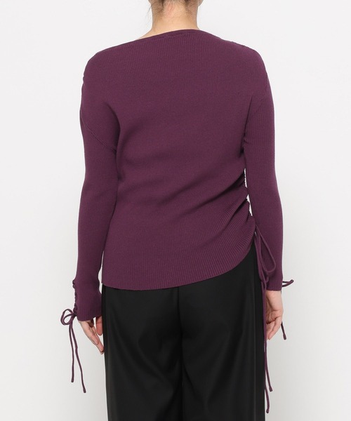 HARE(ハレ)の「ワンショルドレープニットトップス(HARE)(ニット/セーター・レディース・ブラック/パープル・FREE)」の16枚目の写真