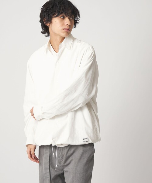 CITEN（シテン）の「＜CITEN＞シャツコーチジャケット（シャツ/ブラウス・メンズ・ブラック/ホワイト・L/M）」の2枚目の写真