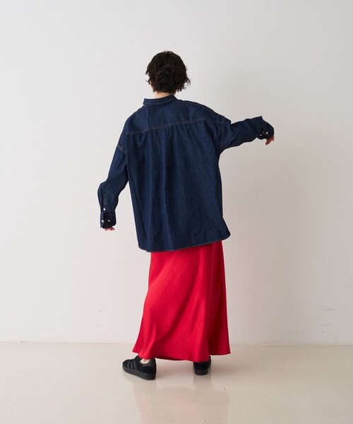 Rouge vif Anna（ルージュヴィフアンナ）の「サテンマーメイドイージーロングスカート（スカート・レディース・ブラック/レッド/オフホワイト・フリー）」の10枚目の写真