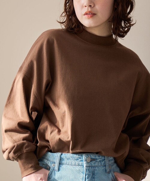 coen(コーエン)の「USAコットンリピロンT / アソートロングスリーブTシャツ(Tシャツ/カットソー・レディース・ブラック/ライトブルー/ブラウン/その他1/オフホワイト・M/L)」の4枚目の写真