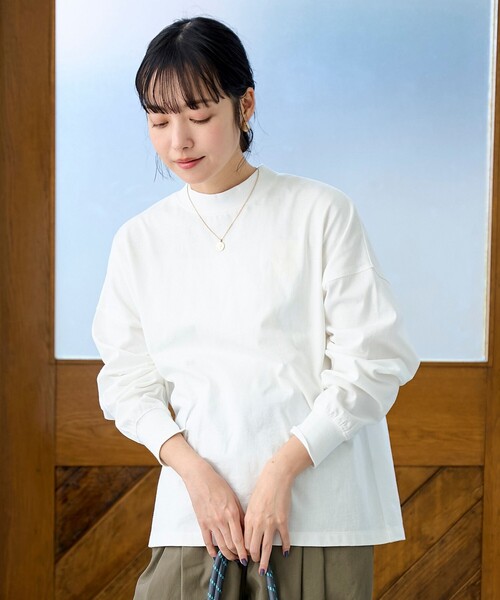 coen(コーエン)の「USAコットンリピロンT / アソートロングスリーブTシャツ(Tシャツ/カットソー・レディース・ブラック/ライトブルー/ブラウン/その他1/オフホワイト・M/L)」の9枚目の写真