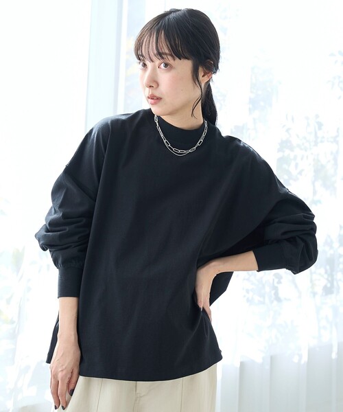 coen(コーエン)の「USAコットンリピロンT / アソートロングスリーブTシャツ(Tシャツ/カットソー・レディース・ブラック/ライトブルー/ブラウン/その他1/オフホワイト・M/L)」の14枚目の写真