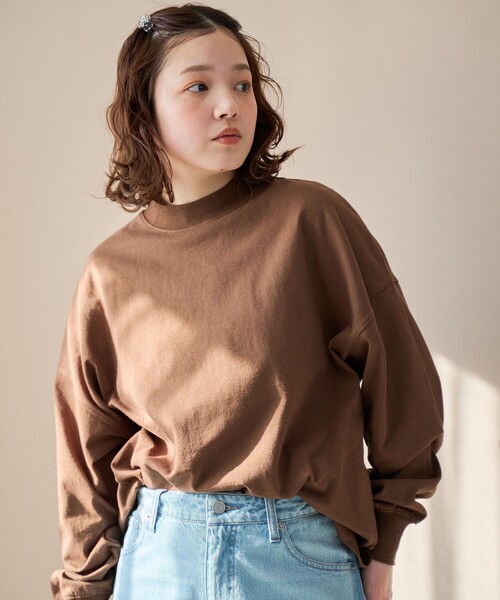 coen(コーエン)の「USAコットンリピロンT / アソートロングスリーブTシャツ(Tシャツ/カットソー・レディース・ブラック/ライトブルー/ブラウン/その他1/オフホワイト・M/L)」の21枚目の写真
