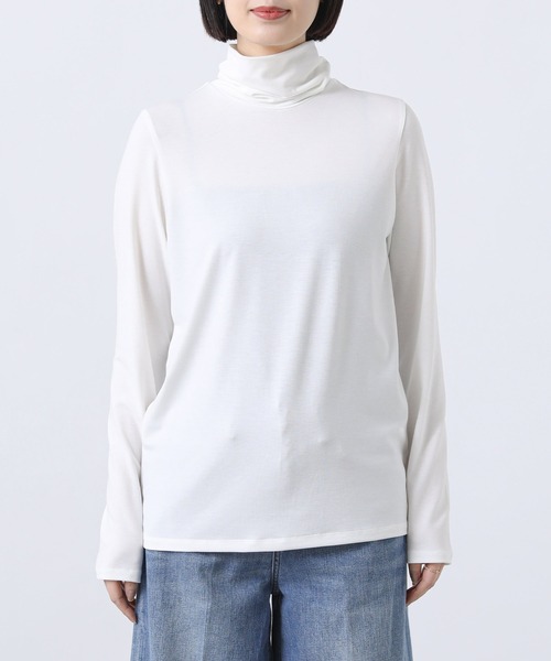 Gready Brilliant（グレディブリリアン）の「テンセル混ドライタートルネック（Tシャツ/カットソー・レディース・ピンク/オフホワイト/ブルー・38）」の22枚目の写真