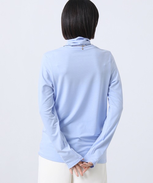 Gready Brilliant（グレディブリリアン）の「テンセル混ドライタートルネック（Tシャツ/カットソー・レディース・ピンク/オフホワイト/ブルー・38）」の11枚目の写真