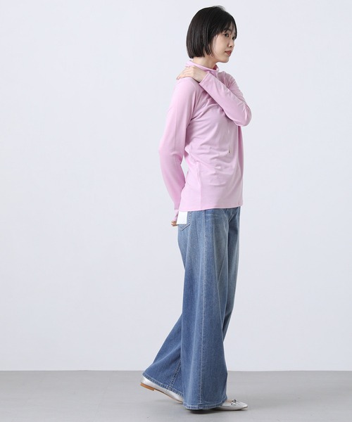 Gready Brilliant（グレディブリリアン）の「テンセル混ドライタートルネック（Tシャツ/カットソー・レディース・ピンク/オフホワイト/ブルー・38）」の14枚目の写真