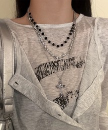 Vipoa（ヴィポア）の「クロスモチーフ3連チェーンネックレス（ネックレス）」