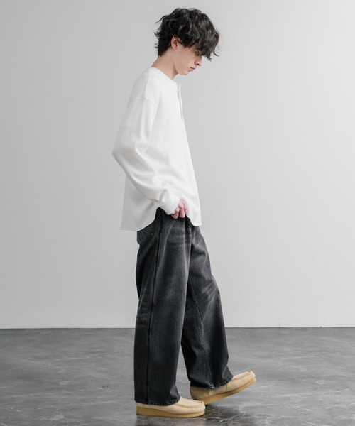 KRIFF MAYER（クリフメイヤー）の「KRIFF MAYER クリフメイヤー ワイドストレートデニムパンツ/ジーパン 2535108（デニムパンツ・メンズ・ダークブルー/チャコール/ナチュラル/ライトブルー・M/L/XL）」の7枚目の写真