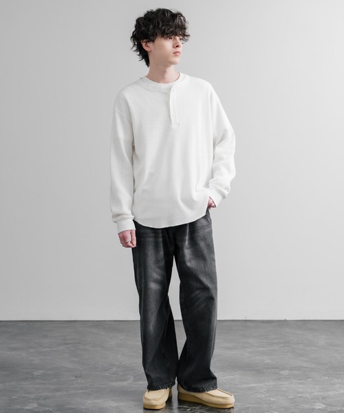 KRIFF MAYER（クリフメイヤー）の「KRIFF MAYER クリフメイヤー ワイドストレートデニムパンツ/ジーパン 2535108（デニムパンツ・メンズ・ダークブルー/チャコール/ナチュラル/ライトブルー・M/L/XL）」の8枚目の写真