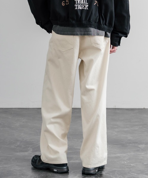 KRIFF MAYER（クリフメイヤー）の「KRIFF MAYER クリフメイヤー ワイドストレートデニムパンツ/ジーパン 2535108（デニムパンツ・メンズ・ダークブルー/チャコール/ナチュラル/ライトブルー・M/L/XL）」の9枚目の写真