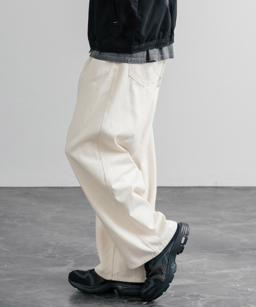 KRIFF MAYER（クリフメイヤー）の「KRIFF MAYER クリフメイヤー ワイドストレートデニムパンツ/ジーパン 2535108（デニムパンツ・メンズ・ダークブルー/チャコール/ナチュラル/ライトブルー・M/L/XL）」の10枚目の写真