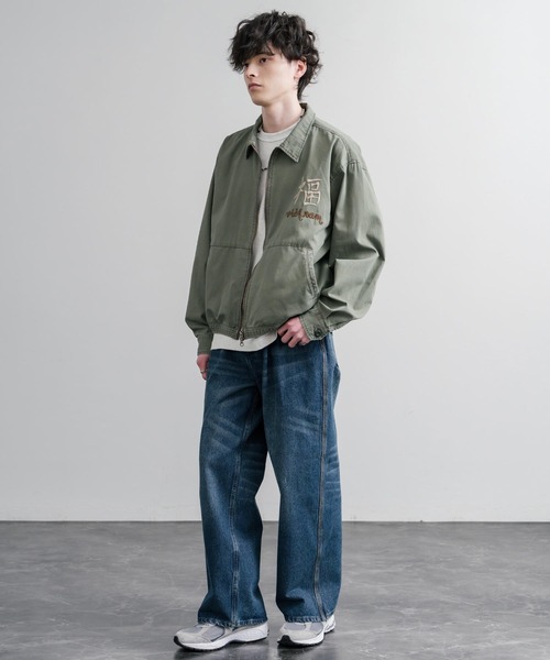 KRIFF MAYER（クリフメイヤー）の「KRIFF MAYER クリフメイヤー ワイドストレートデニムパンツ/ジーパン 2535108（デニムパンツ・メンズ・ダークブルー/チャコール/ナチュラル/ライトブルー・M/L/XL）」の20枚目の写真