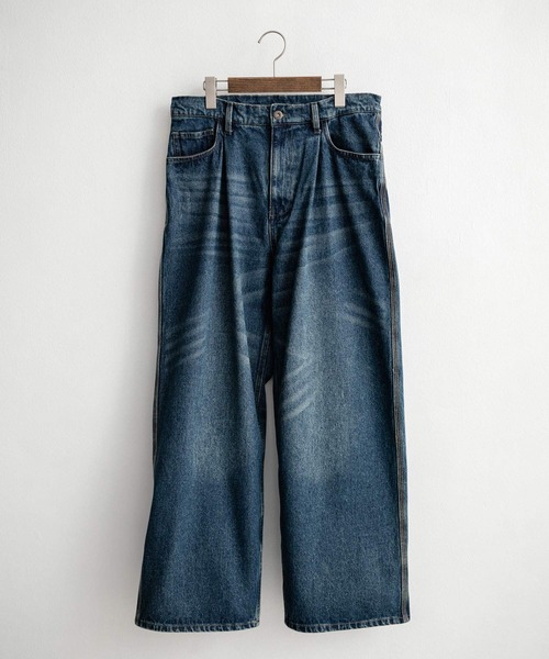 KRIFF MAYER（クリフメイヤー）の「KRIFF MAYER クリフメイヤー ワイドストレートデニムパンツ/ジーパン 2535108（デニムパンツ・メンズ・ダークブルー/チャコール/ナチュラル/ライトブルー・M/L/XL）」の21枚目の写真