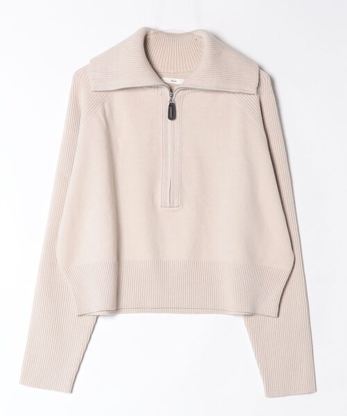 anuke（アンヌーク）の「Zip Rib Knit（ニット/セーター・メンズ・グレー/オフホワイト・FREE）」の2枚目の写真