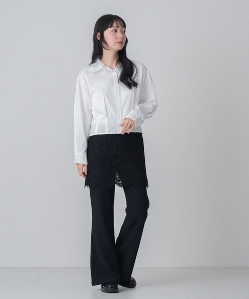 MISCH MASCH（ミッシュマッシュ）の「2026春夏新作 WEB限定 レーススカートセット美脚センタープレスフレアパンツ（その他パンツ・レディース・ブラック・ﾌﾘ-）」の18枚目の写真