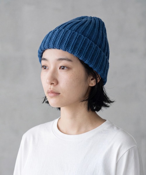 HIGHLAND 2000(ハイランドトゥーサウザンド)の「【T16】【HIGHLAND 2000】001 BOBCAP(ニットキャップ/ビーニー・メンズ・ブルー/グリーン/イエロー/ネイビー/ナチュラル/グレー・FREE)」の5枚目の写真