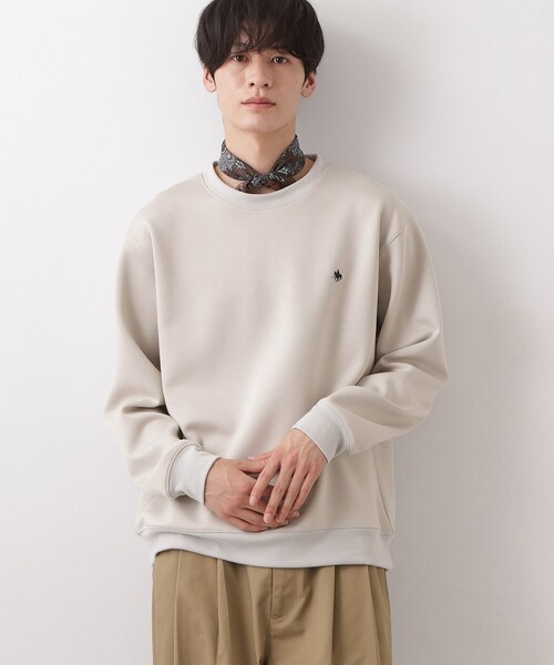 THE SHOP TK （ザ ショップ ティーケー ）の「POLO BCS ダンボールスウェット（スウェット・メンズ・オフホワイト/ライトグレー/ネイビー・02/03/04）」の2枚目の写真