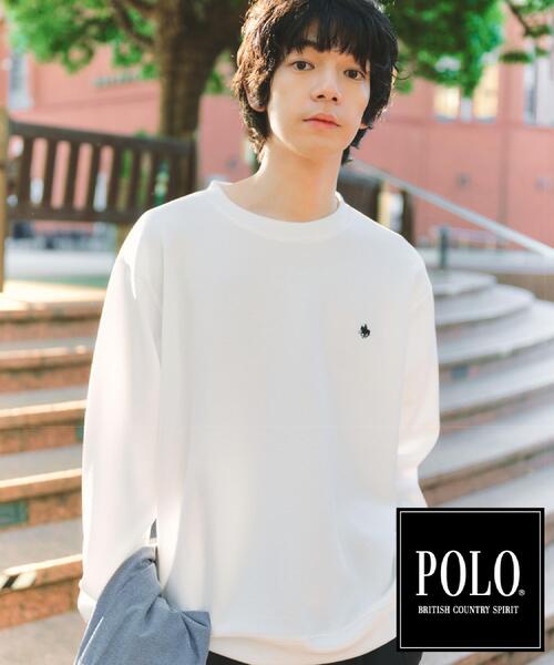 THE SHOP TK （ザ ショップ ティーケー ）の「POLO BCS ダンボールスウェット（スウェット・メンズ・オフホワイト/ライトグレー/ネイビー・02/03/04）」の7枚目の写真