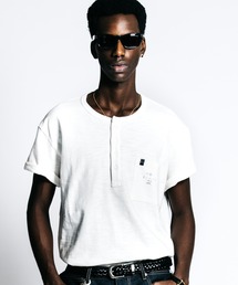 CRIMIE | HEAVY OZ SLUB BINDER HENLY NECK POCKET T SHIRT(Tシャツ/カットソー)