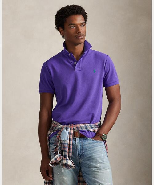 カスタム スリム フィット メッシュ ポロシャツ（ポロシャツ）｜POLO