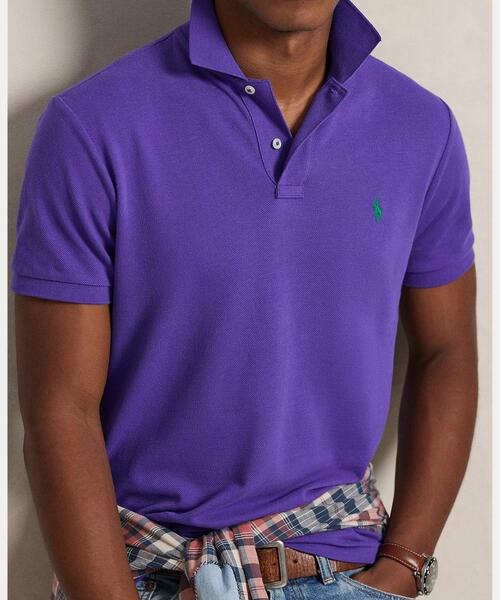 POLO RALPH LAUREN(ポロ ラルフ ローレン)の「カスタム スリム フィット メッシュ ポロシャツ(ポロシャツ・メンズ・パープル・XL/S/M/XXL/XS/L)」の4枚目の写真