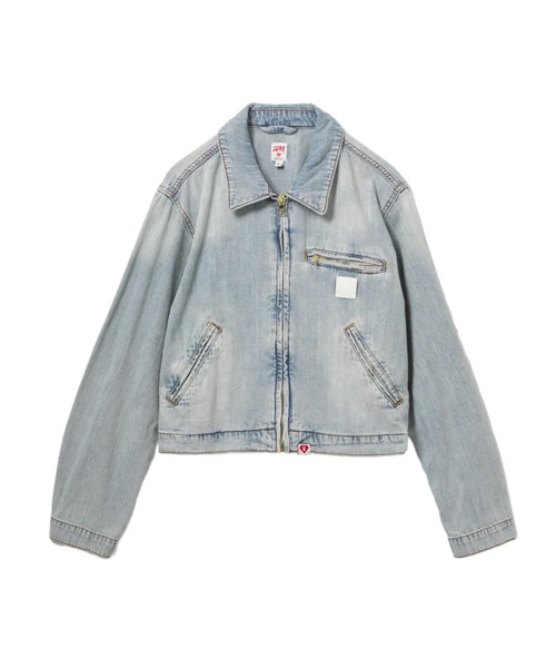 A BATHING APE(アベイシングエイプ)の「WORKER DENIM JACKET(デニムジャケット・レディース・ライトインディゴブルー/インディゴブルー・SMALL/X-SMALL)」の1枚目の写真