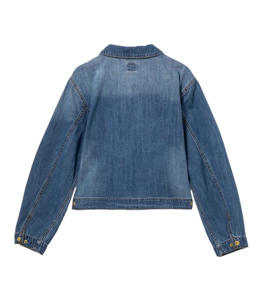 A BATHING APE(アベイシングエイプ)の「WORKER DENIM JACKET(デニムジャケット・レディース・ライトインディゴブルー/インディゴブルー・SMALL/X-SMALL)」の3枚目の写真