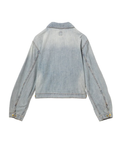 A BATHING APE(アベイシングエイプ)の「WORKER DENIM JACKET(デニムジャケット・レディース・ライトインディゴブルー/インディゴブルー・SMALL/X-SMALL)」の4枚目の写真
