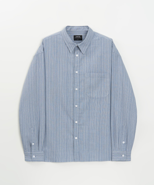 TOFFEE(トフィー)の「マルチストライプシャツ (ディープブルー)(シャツ/ブラウス・メンズ・その他・SMALL/MEDIUM/LARGE/X-LARGE)」の2枚目の写真