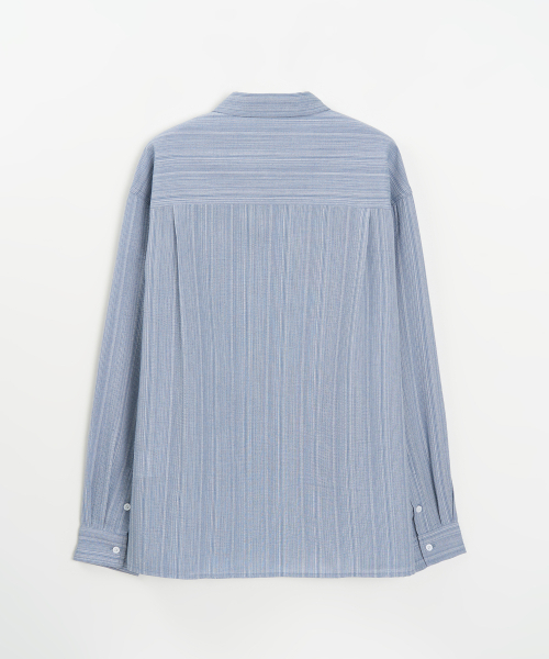 TOFFEE(トフィー)の「マルチストライプシャツ (ディープブルー)(シャツ/ブラウス・メンズ・その他・SMALL/MEDIUM/LARGE/X-LARGE)」の3枚目の写真