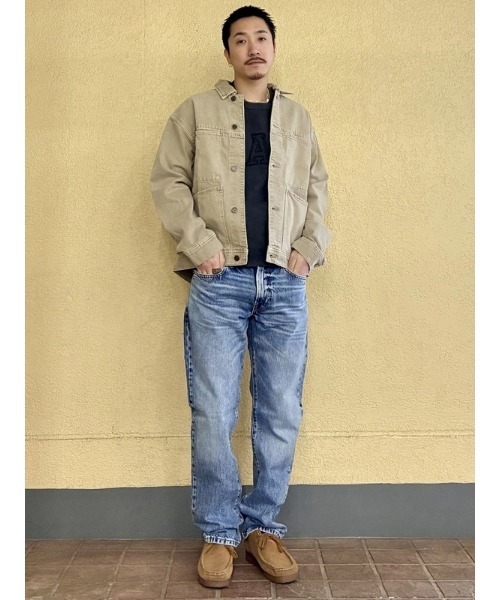 GAP（ギャップ）の「ボクシー アイコンデニムジャケット（カバーオール・メンズ・ベージュ・XL/L/M/S/XS）」の3枚目の写真