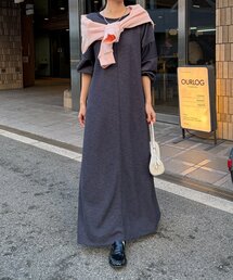 DouDou | 【インフルエンサーSAKURA企画】リネンライクエアリー袖切替ワンピース(ワンピース)