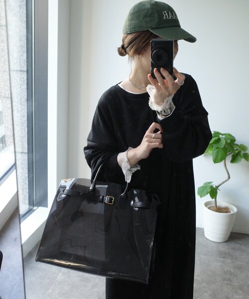 DouDou（ドゥドゥ）の「【インフルエンサーSAKURA企画】リネンライクエアリー袖切替ワンピース（ワンピース・レディース・ベージュ/ブラック/ネイビー・FREE/TM）」の20枚目の写真