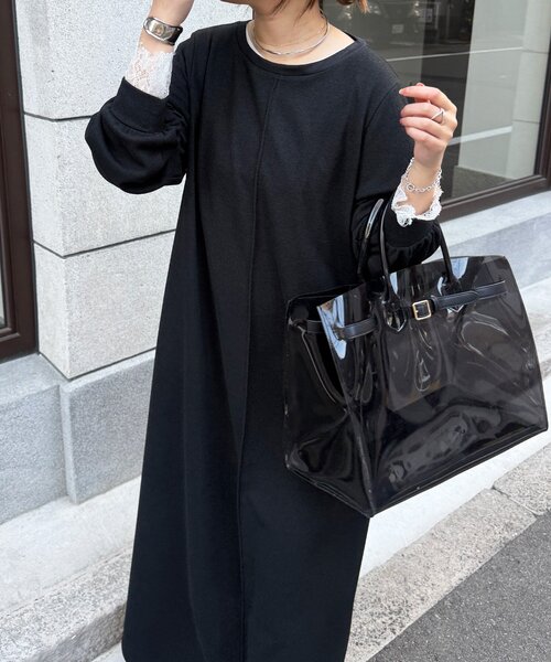 DouDou（ドゥドゥ）の「【インフルエンサーSAKURA企画】リネンライクエアリー袖切替ワンピース（ワンピース・レディース・ベージュ/ブラック/ネイビー・FREE/TM）」の21枚目の写真