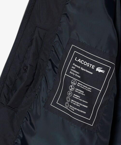 LACOSTE(ラコステ)の「撥水 Thermore製 中綿キルティング ジャケット / ワッシャー加工ブルゾン(ブルゾン・メンズ・ブラック・48/50/46/52)」の9枚目の写真