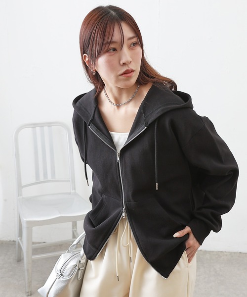 COLONY 2139（コロニートゥーワンスリーナイン）の「ダンボールフルジップフーディ（パーカー・レディース・グレー/ブラック/ピンク・SMALL/MEDIUM/LARGE）」の2枚目の写真