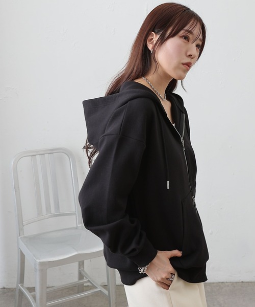 COLONY 2139（コロニートゥーワンスリーナイン）の「ダンボールフルジップフーディ（パーカー・レディース・グレー/ブラック/ピンク・SMALL/MEDIUM/LARGE）」の10枚目の写真