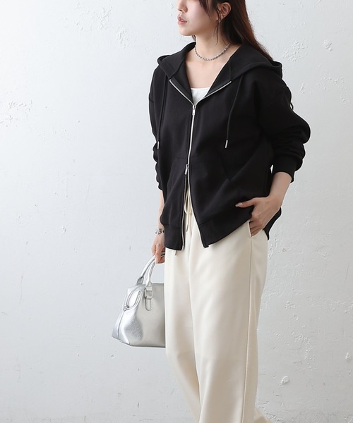 COLONY 2139（コロニートゥーワンスリーナイン）の「ダンボールフルジップフーディ（パーカー・レディース・グレー/ブラック/ピンク・SMALL/MEDIUM/LARGE）」の12枚目の写真