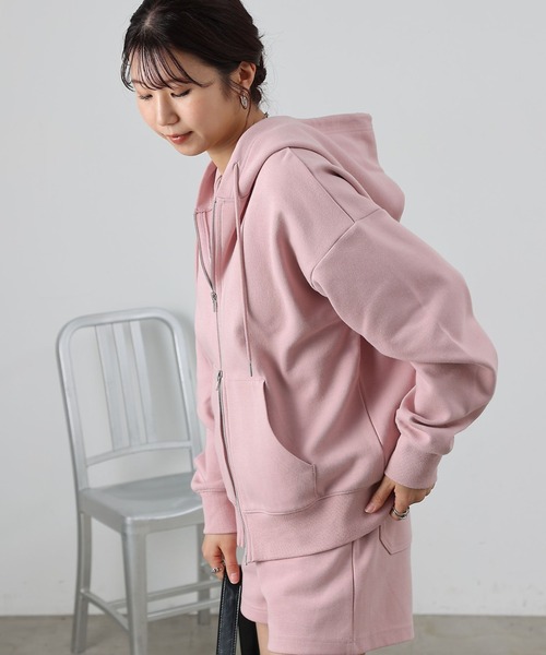 COLONY 2139（コロニートゥーワンスリーナイン）の「ダンボールフルジップフーディ（パーカー・レディース・グレー/ブラック/ピンク・SMALL/MEDIUM/LARGE）」の7枚目の写真