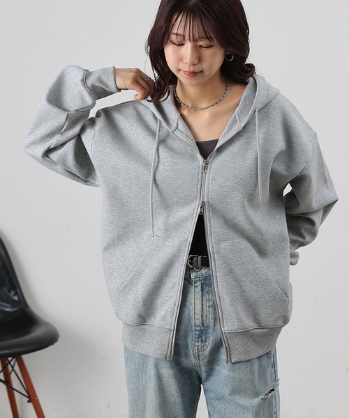 COLONY 2139（コロニートゥーワンスリーナイン）の「ダンボールフルジップフーディ（パーカー・レディース・グレー/ブラック/ピンク・SMALL/MEDIUM/LARGE）」の17枚目の写真