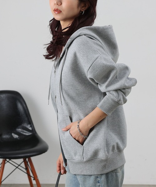 COLONY 2139（コロニートゥーワンスリーナイン）の「ダンボールフルジップフーディ（パーカー・レディース・グレー/ブラック/ピンク・SMALL/MEDIUM/LARGE）」の18枚目の写真